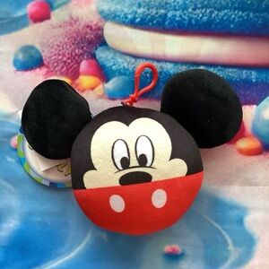 Disney Mickey Mouse Soft & Cuddly Bag Clip and Pouch